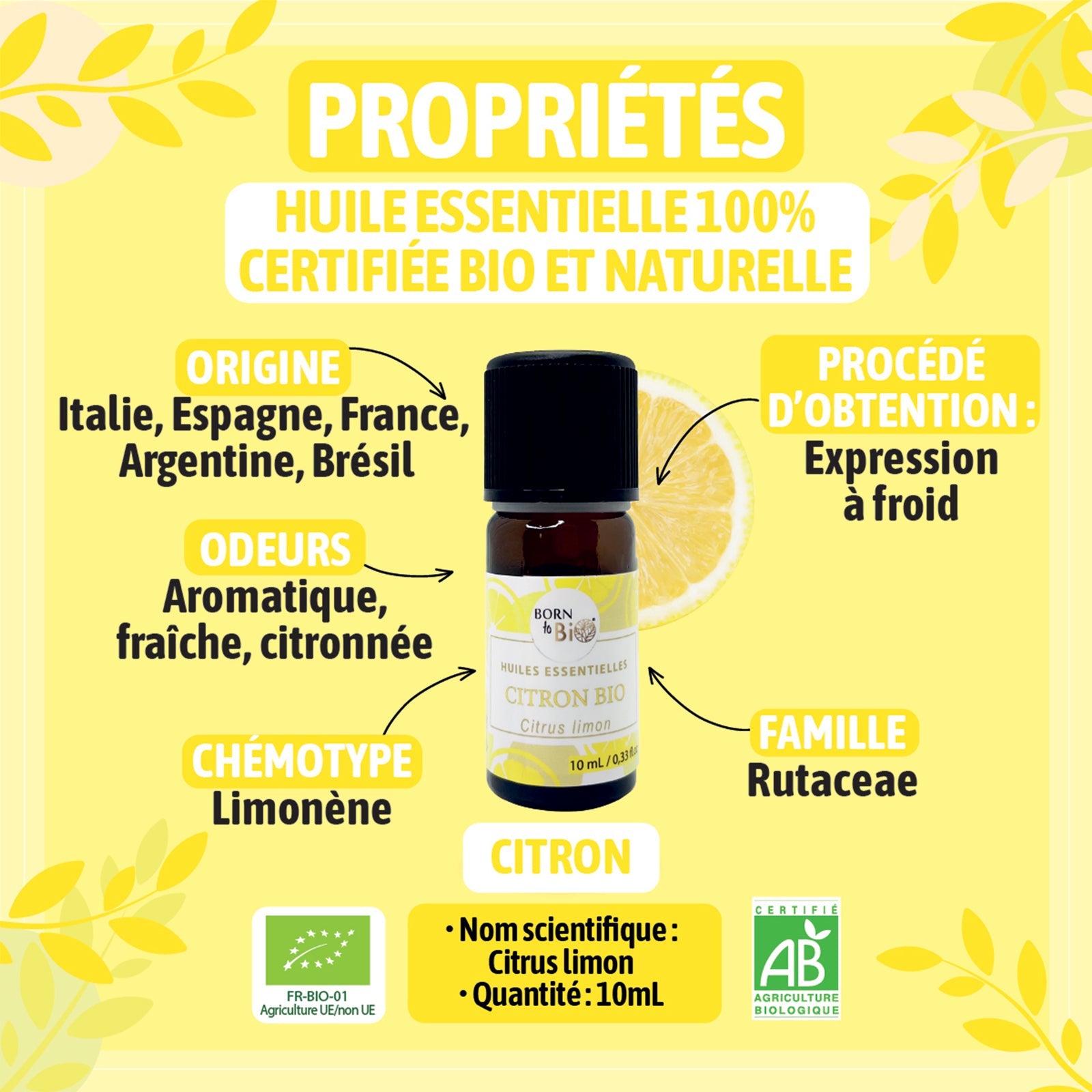 Huile essentielle Citron Certifiée Bio-1